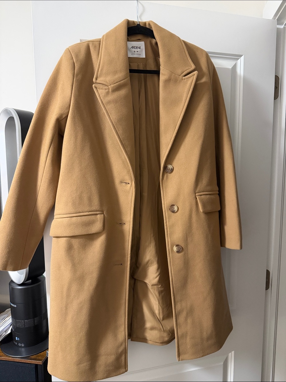 Ardene Camel Single-Breasted Pea Coat
